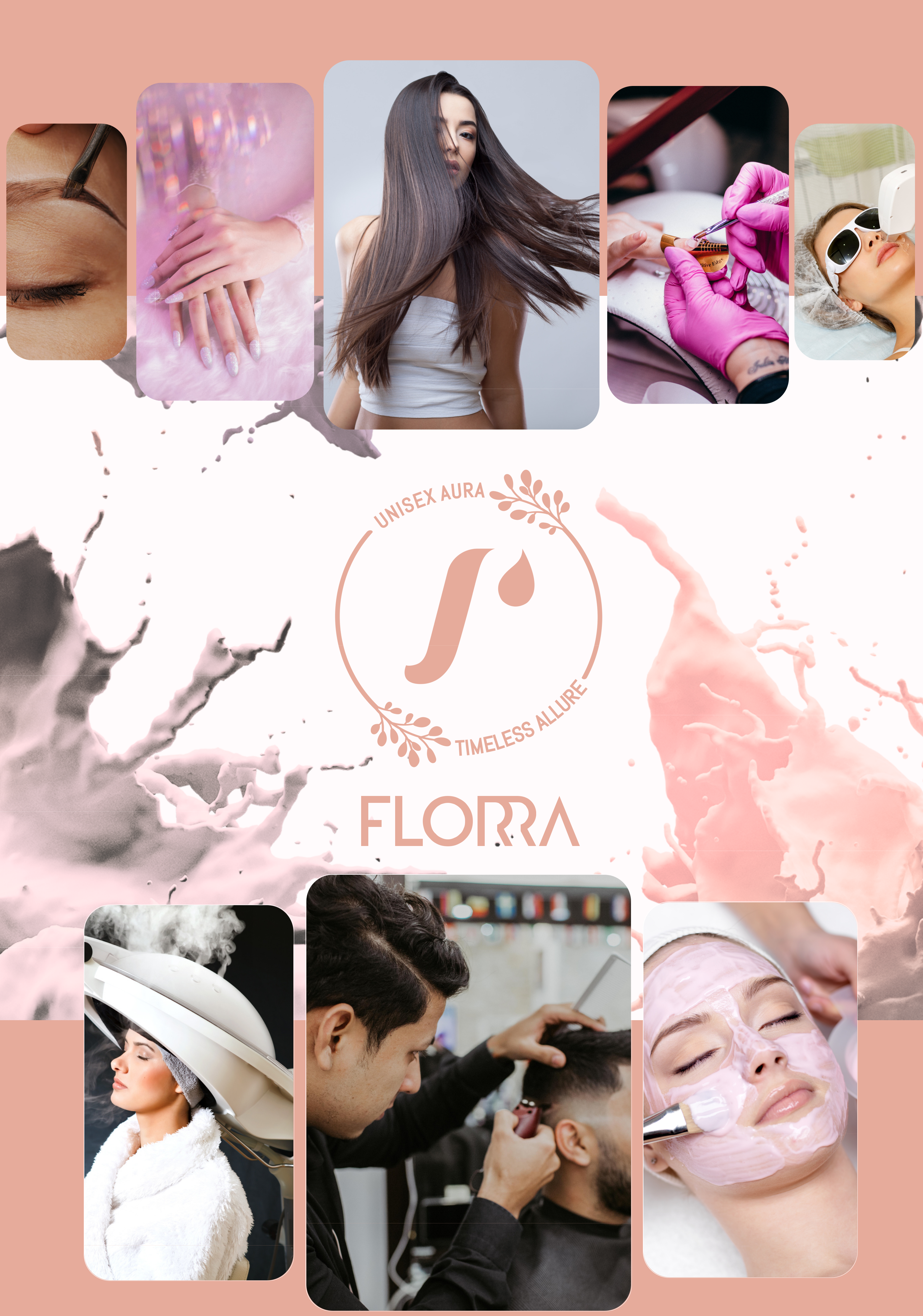 Vibrant display of nail polish colors